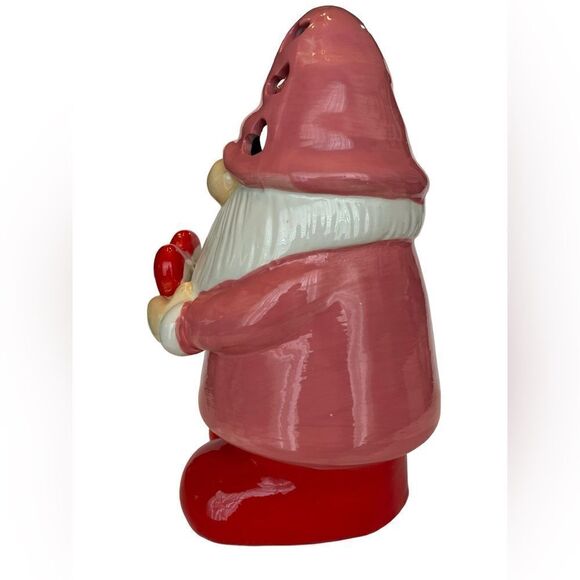 CERAMIC VALENTINE GNOME, LIGHTED - Picture 5 of 7